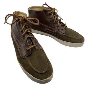 Polo Ralph Lauren Delmont Ankle Boots Men 9.5D Brown Suede Leather Chukka Preppy